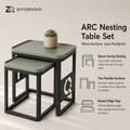 ZUNQEVARO ARC 3-Piece Stackable Outdoor Stool Set, Metal Frame Backless Patio Seats with Carry Handles for Balcony, Porch and Small Spaces